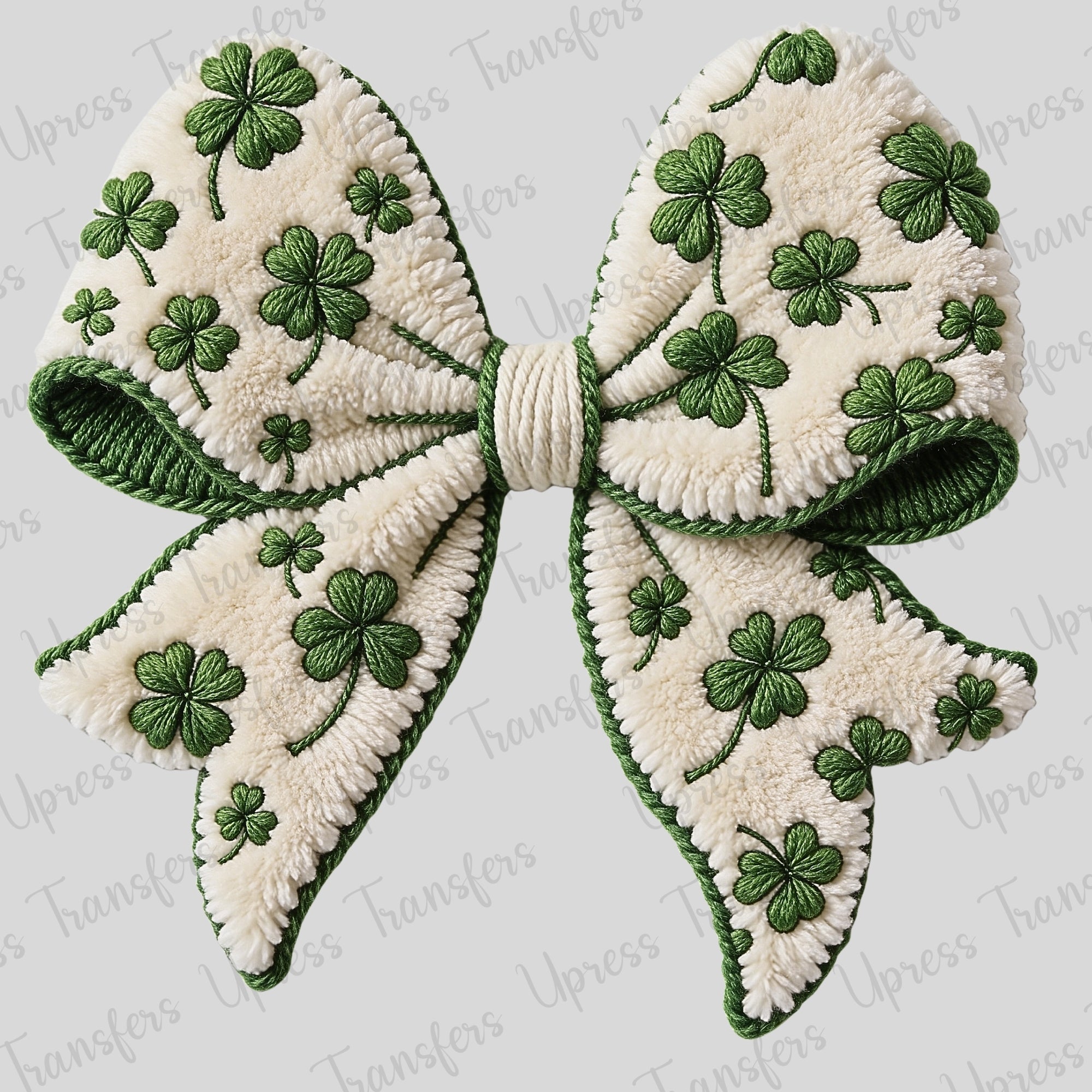 Faux Bow With Four Leaf