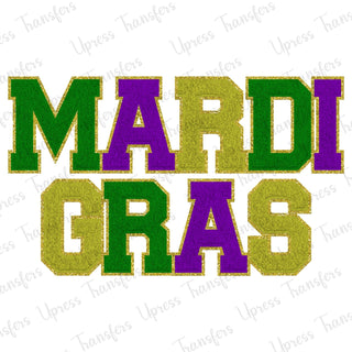 Faux Chenille Mardi Gras