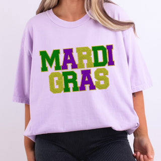 Faux Chenille Mardi Gras