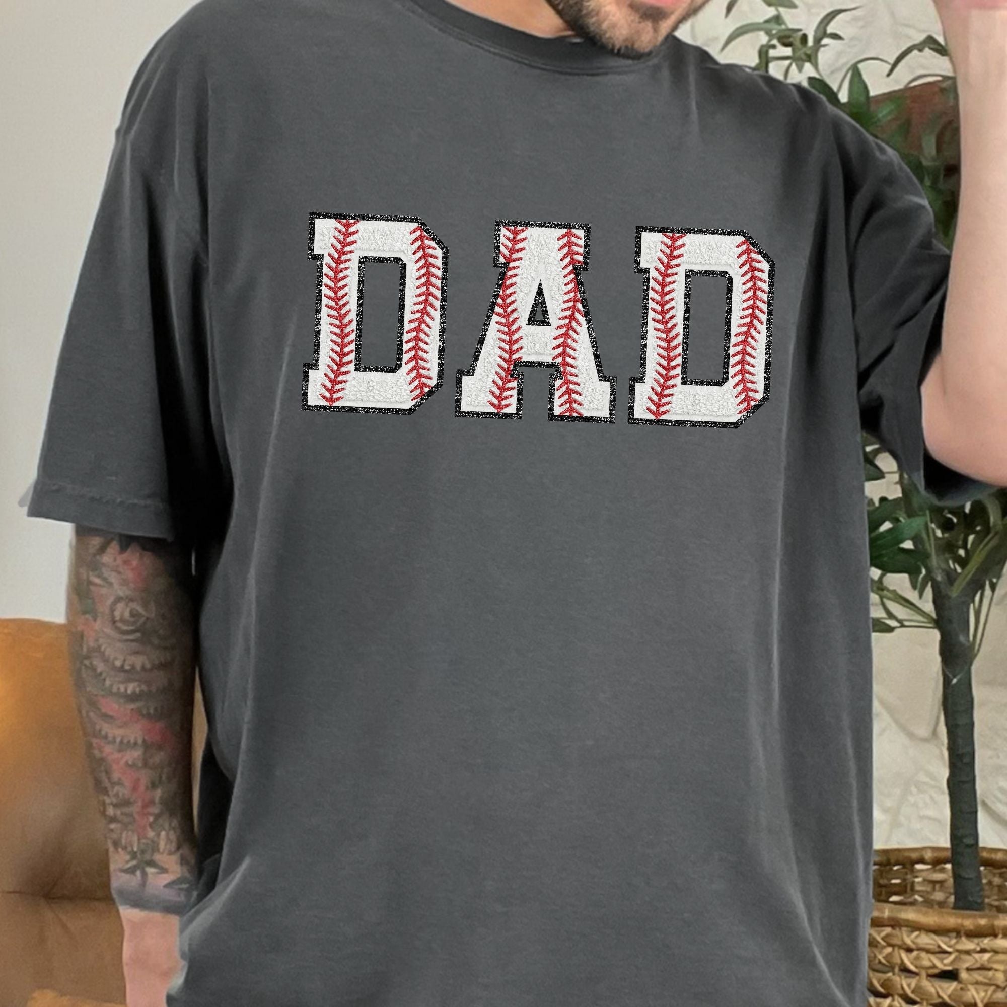 Faux Chenille Patch Dad