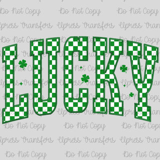 Faux Embroidery Lucky