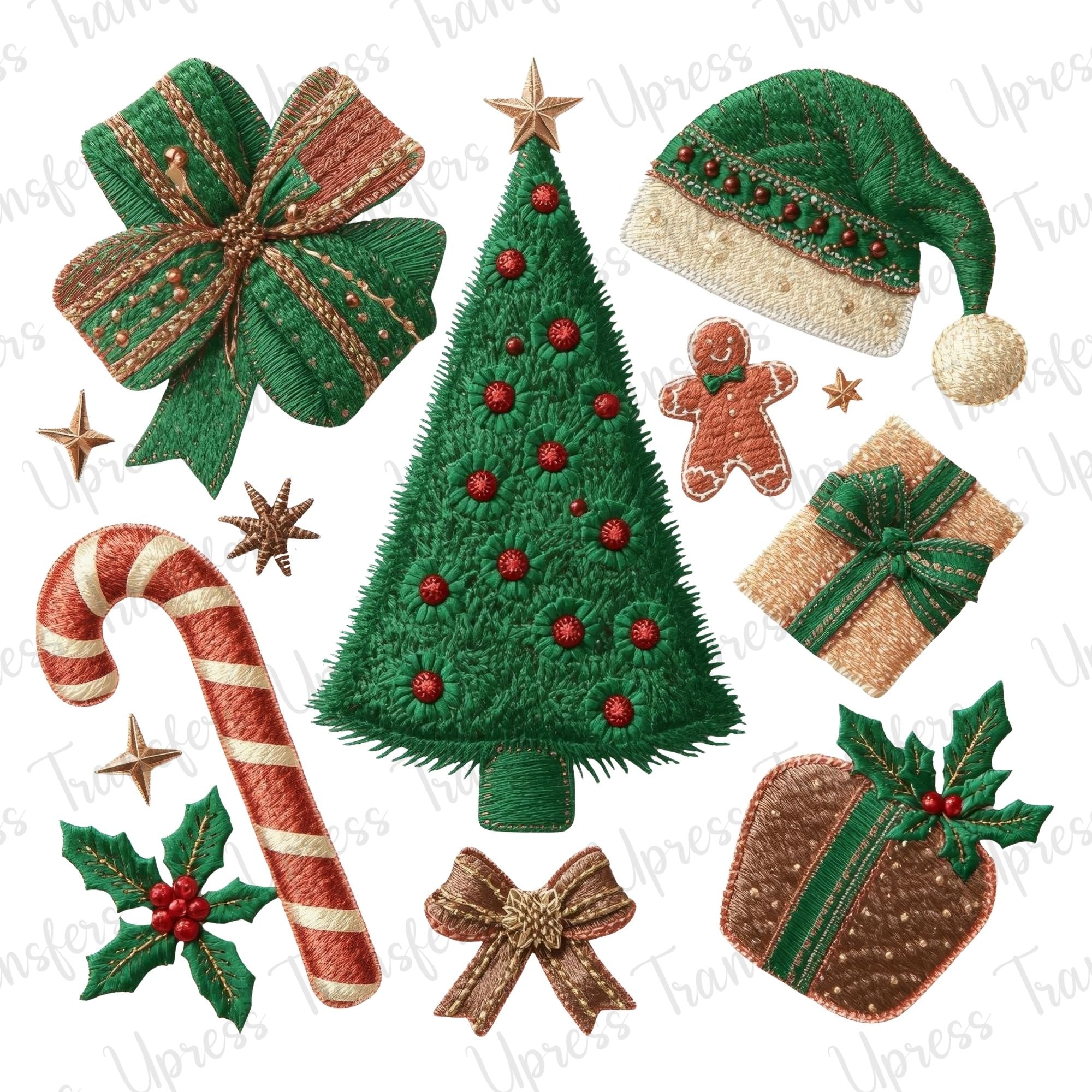 Faux Fabric Christmas Dodle