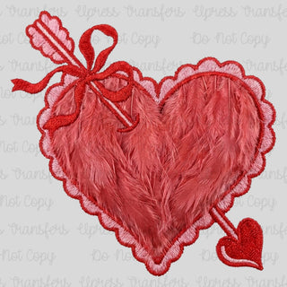 Faux Feather Heart