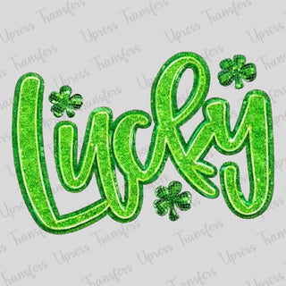Faux Glitter Lucky Green