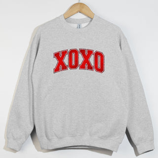 Faux Glitter Red XOXO Varsity