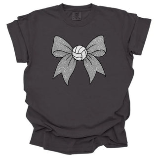 Faux Glitter Volleyball Bow
