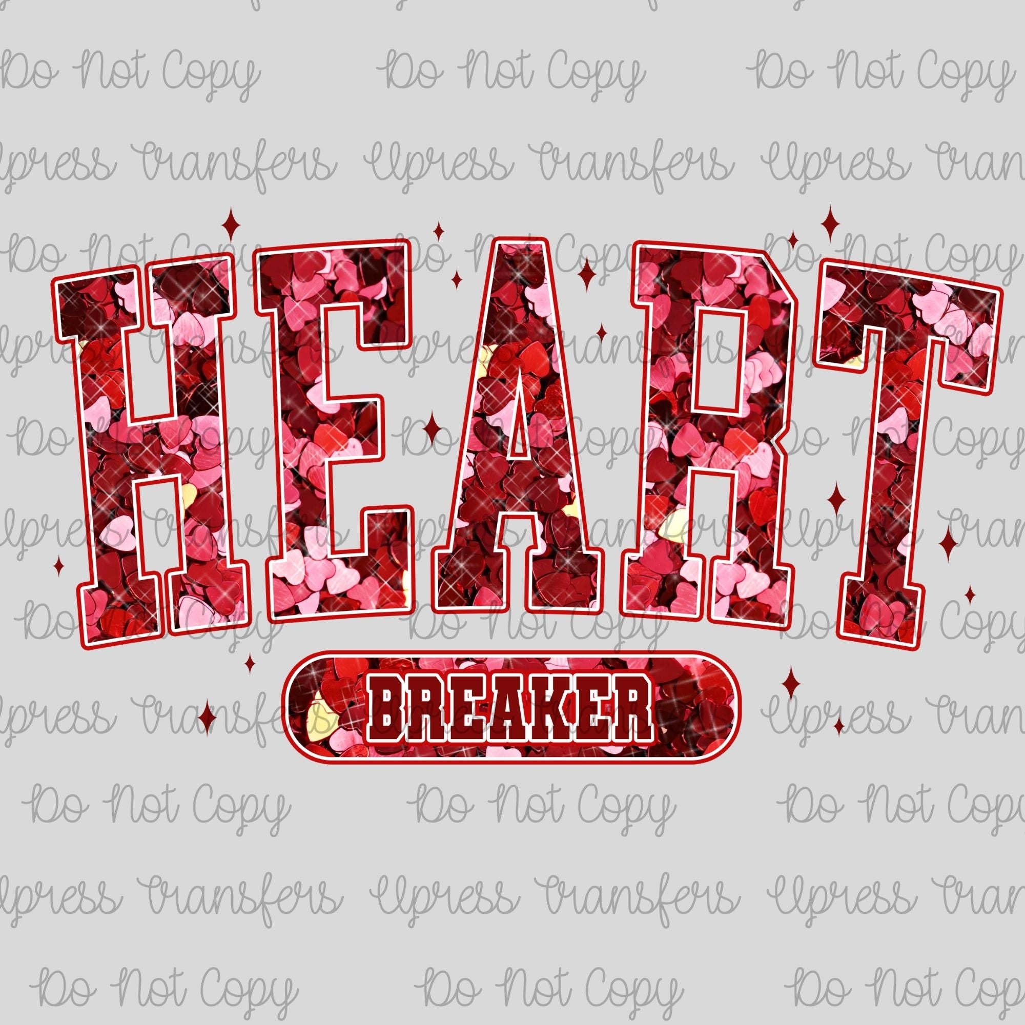 Faux Heart Glitter Heart