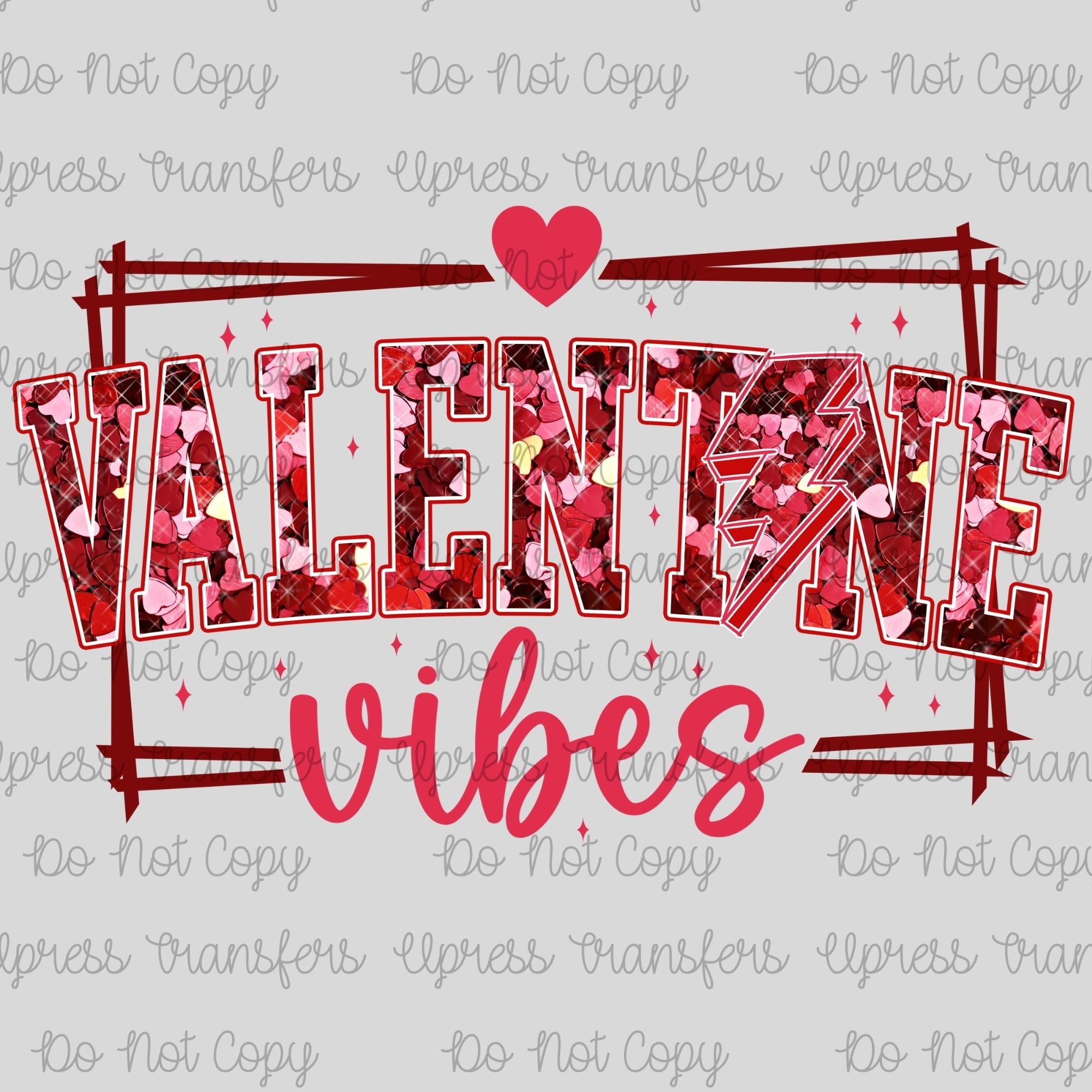 Faux Heart Glitter Valentine