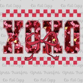 Faux Heart Glitter XOXO