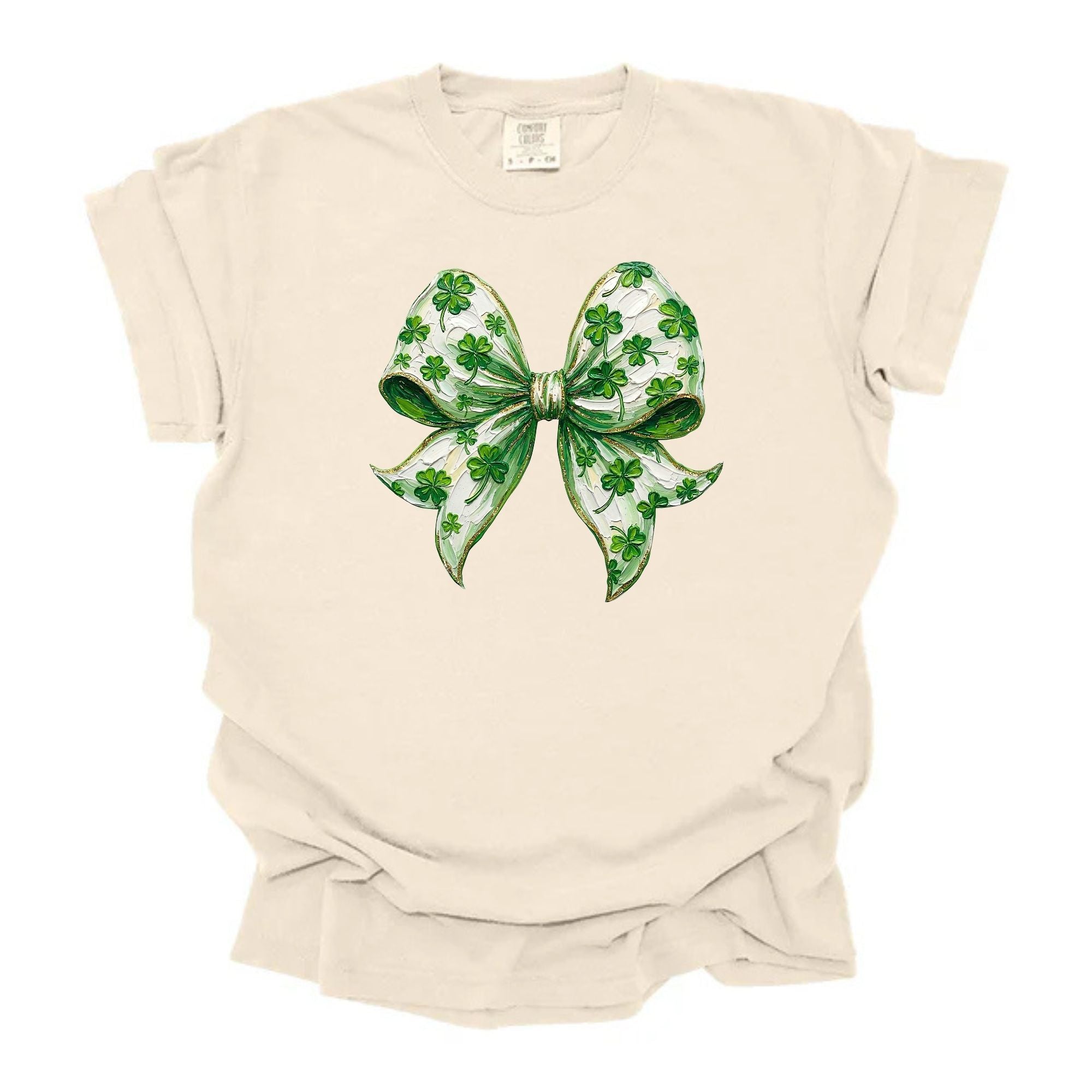 Faux Painted Patricks Day Bow
