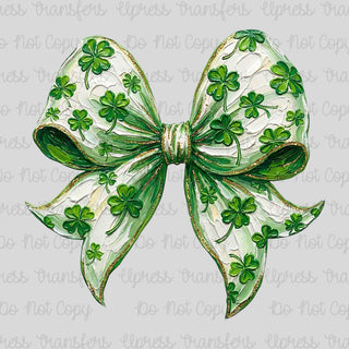 Faux Painted Patricks Day Bow