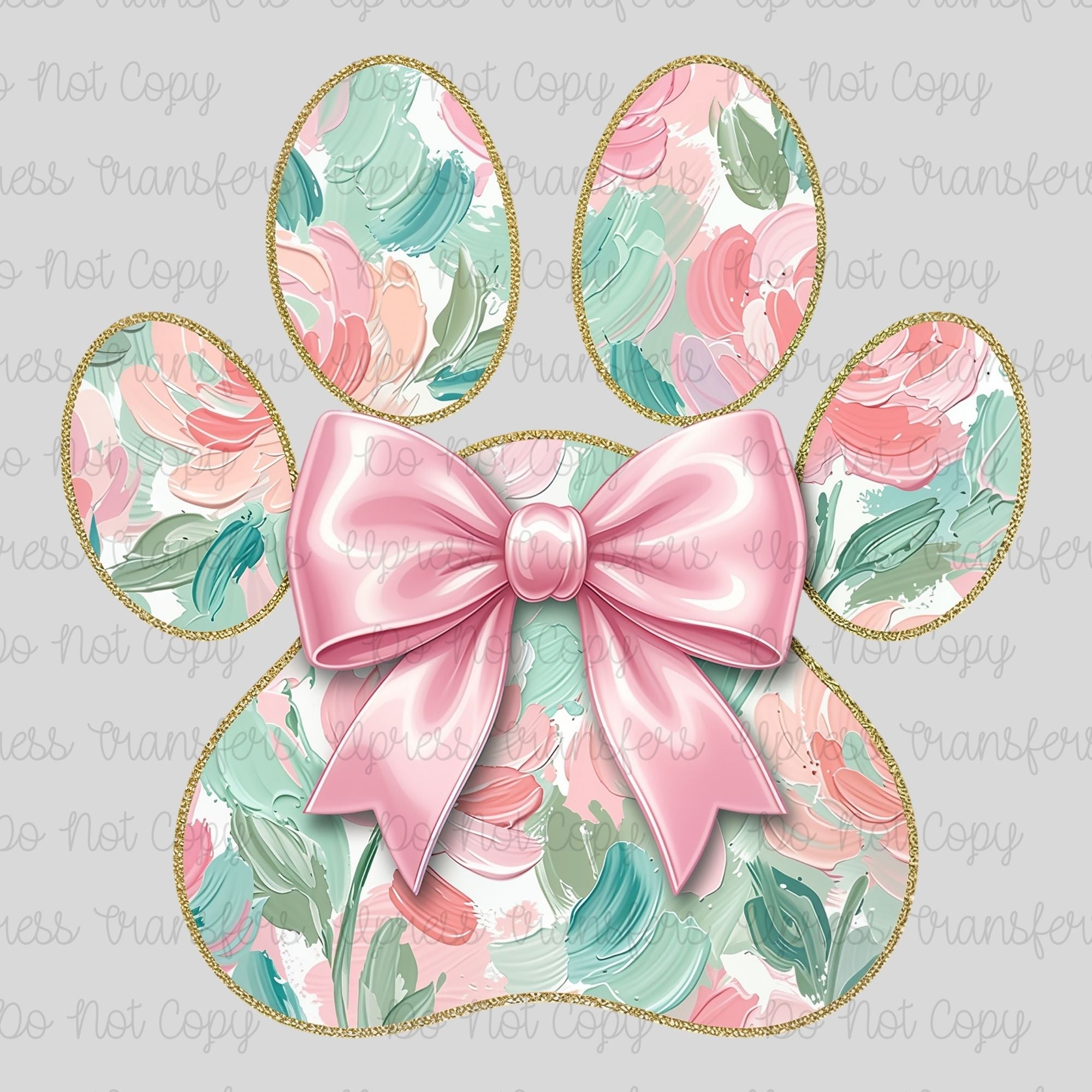 Faux Painted Paw Print