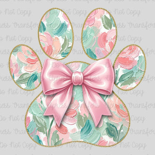 Faux Painted Paw Print