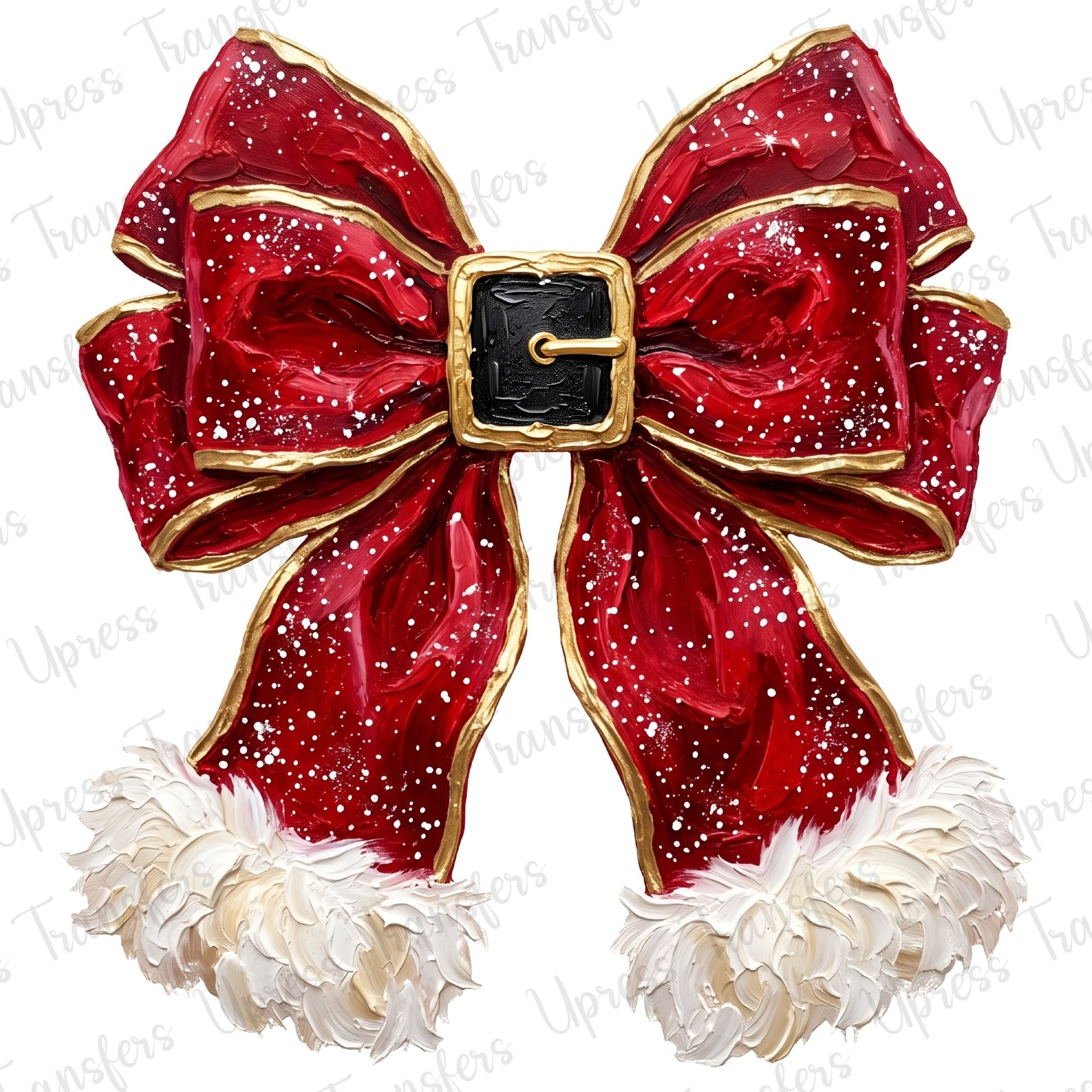 Faux Painted Realistic Christmas Bow