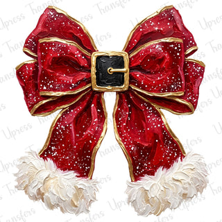 Faux Painted Realistic Christmas Bow