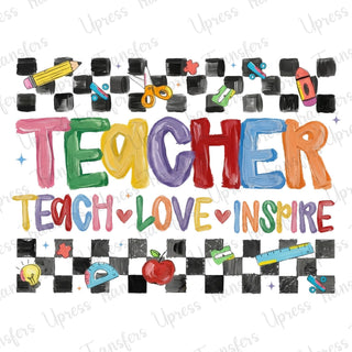 Faux Painted Teacher Checkered
