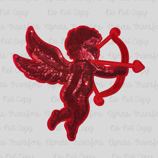 Faux Patch Cupid Red