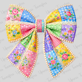 Faux Patch Vibrant Bow
