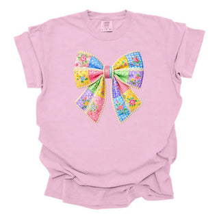 Faux Patch Vibrant Bow