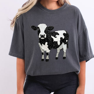 Faux Rhinestone Cow