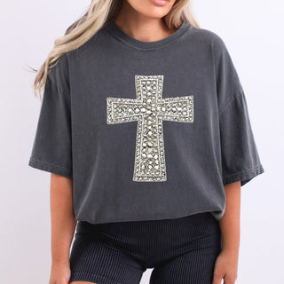 Faux Rhinestone Cross