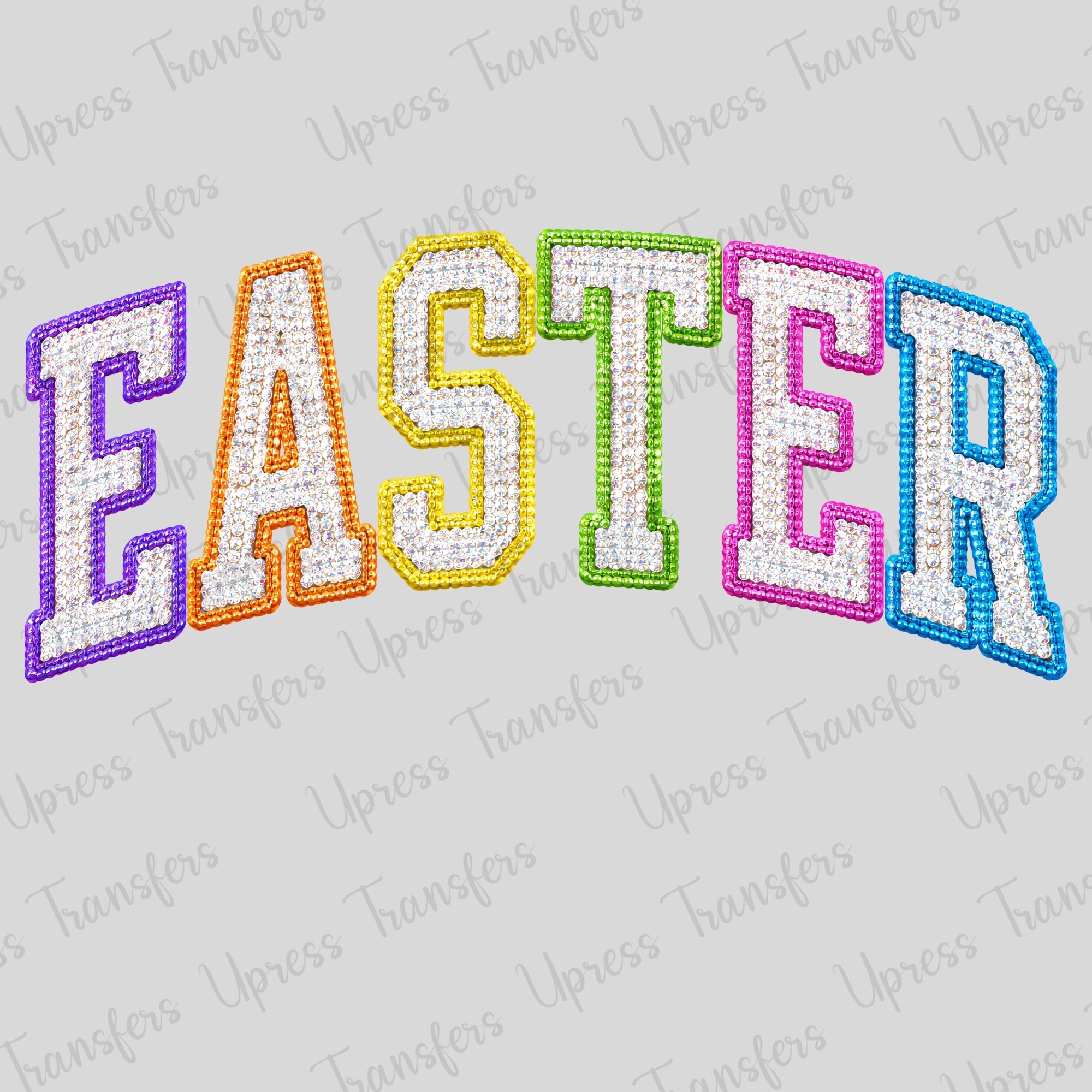 Faux Rhinestone Easter Varsity