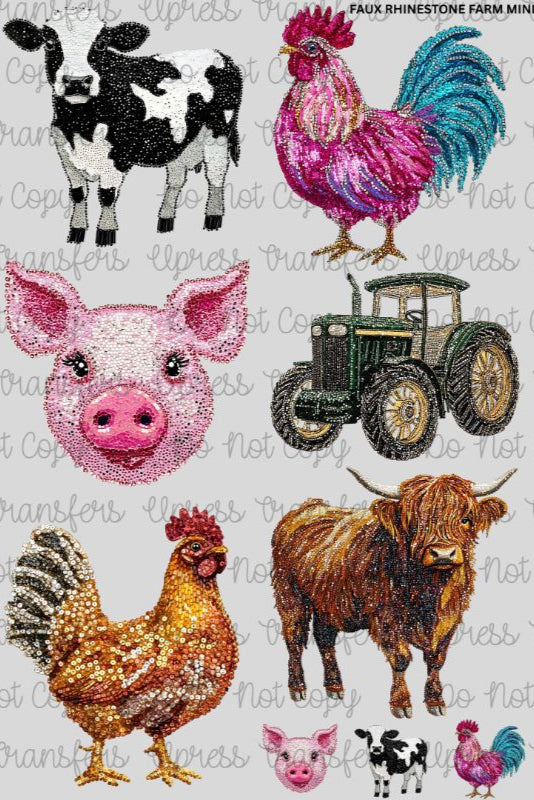 Faux Rhinestone Farm Mini