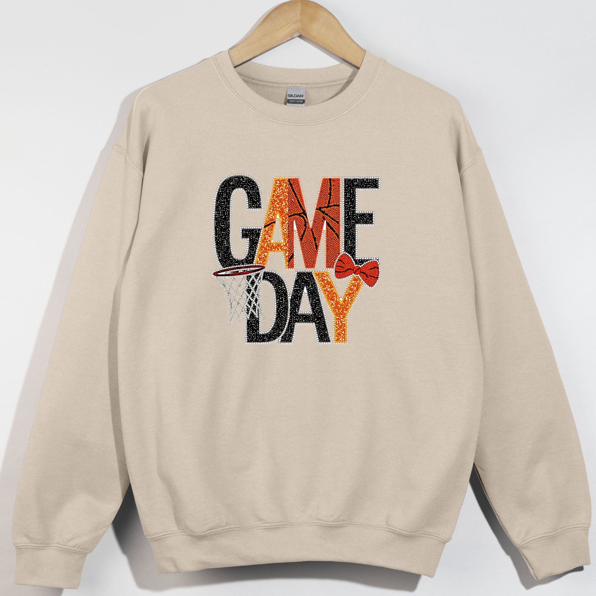Faux Rhinestone Game Day Basketball