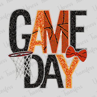 Faux Rhinestone Game Day Basketball