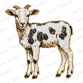 Faux Rhinestone Goat
