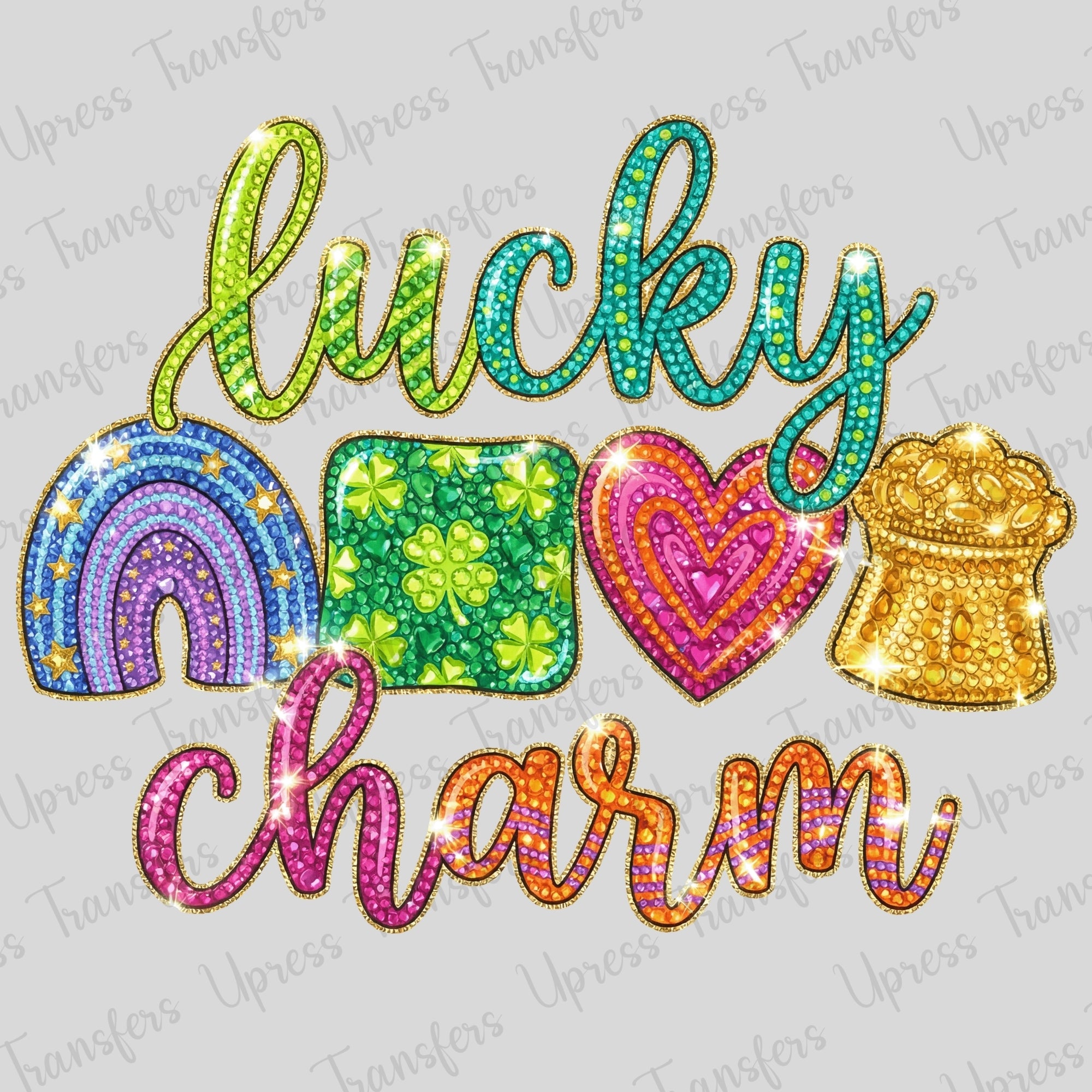 Faux Rhinestone Lucky Charm