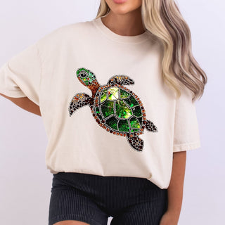 Faux Rhinestone Sea turtle