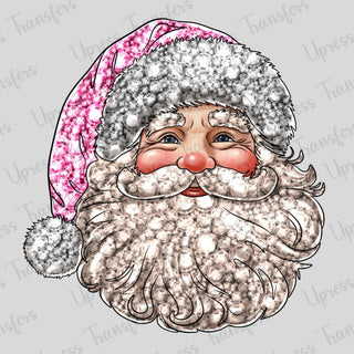 Faux Rhinestones Pink Santa