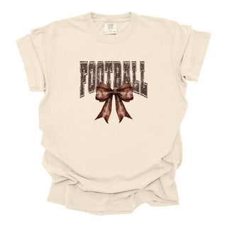 Faux Sequin Football Bow