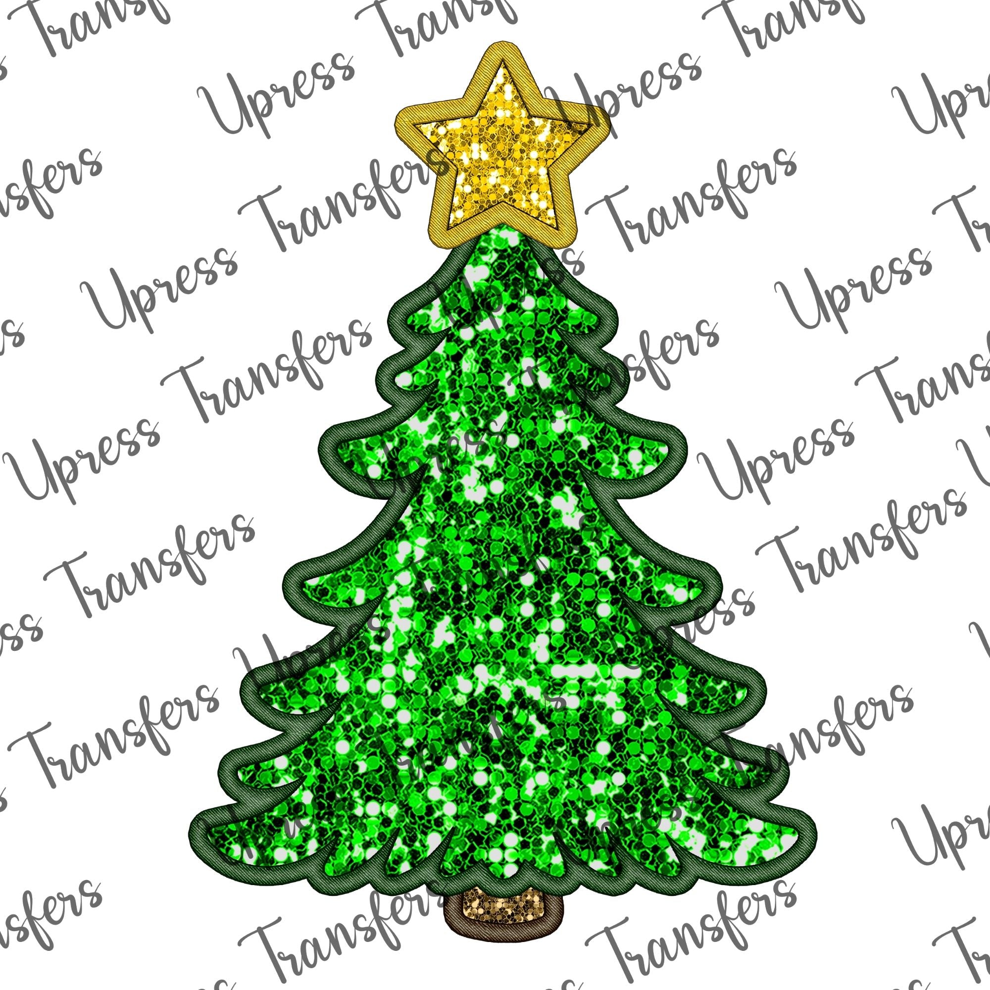 Faux Sequin Green Christmas Tree