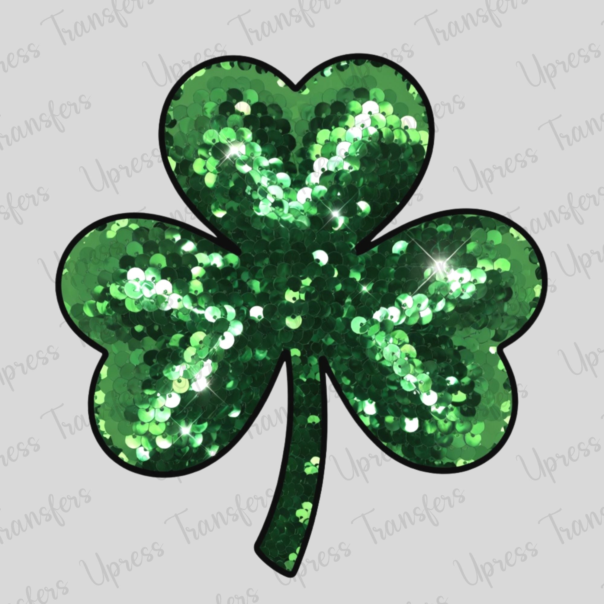 Faux Sequin Shamrock Green