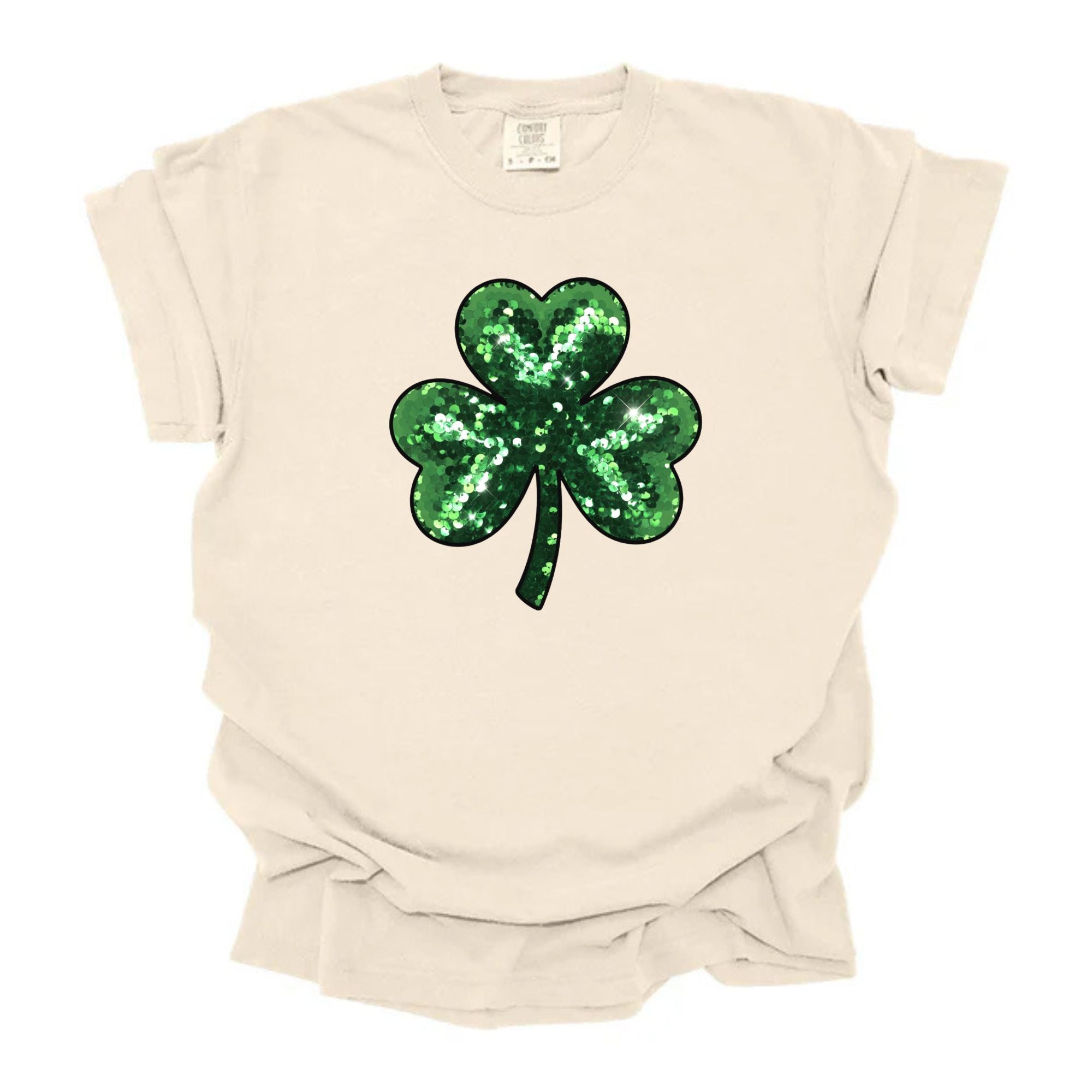 Faux Sequin Shamrock Green