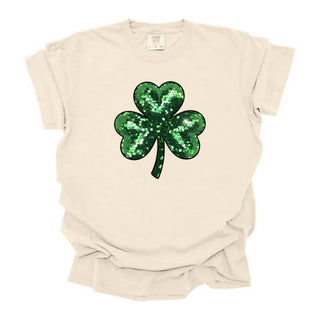 Faux Sequin Shamrock Green