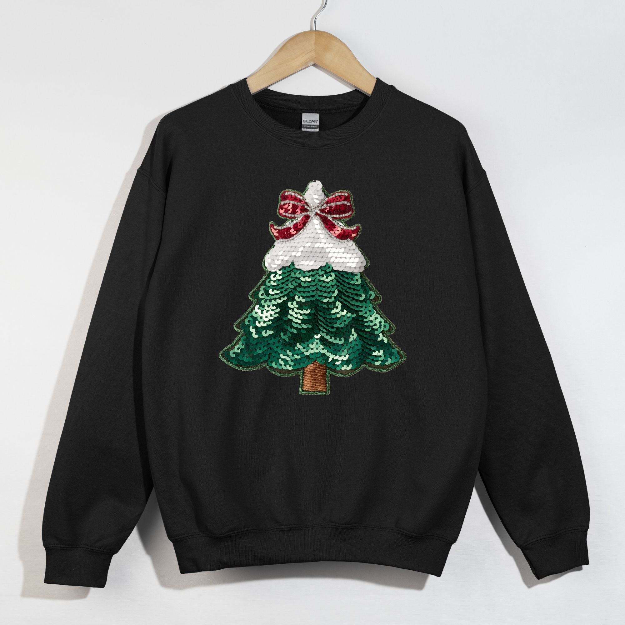 Faux Sequin Snowy Tree