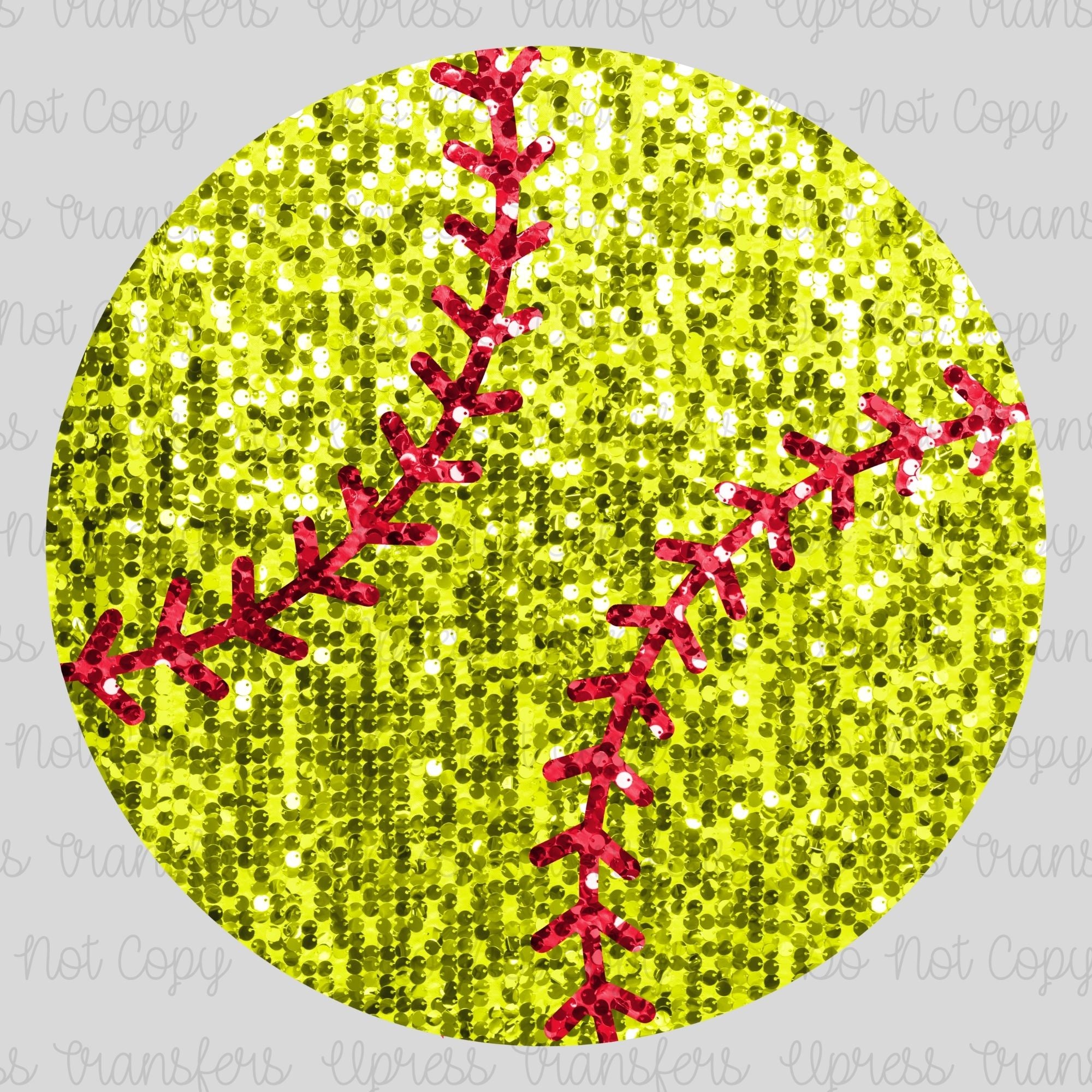 Faux Sequin Softball