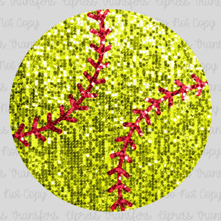 Faux Sequin Softball