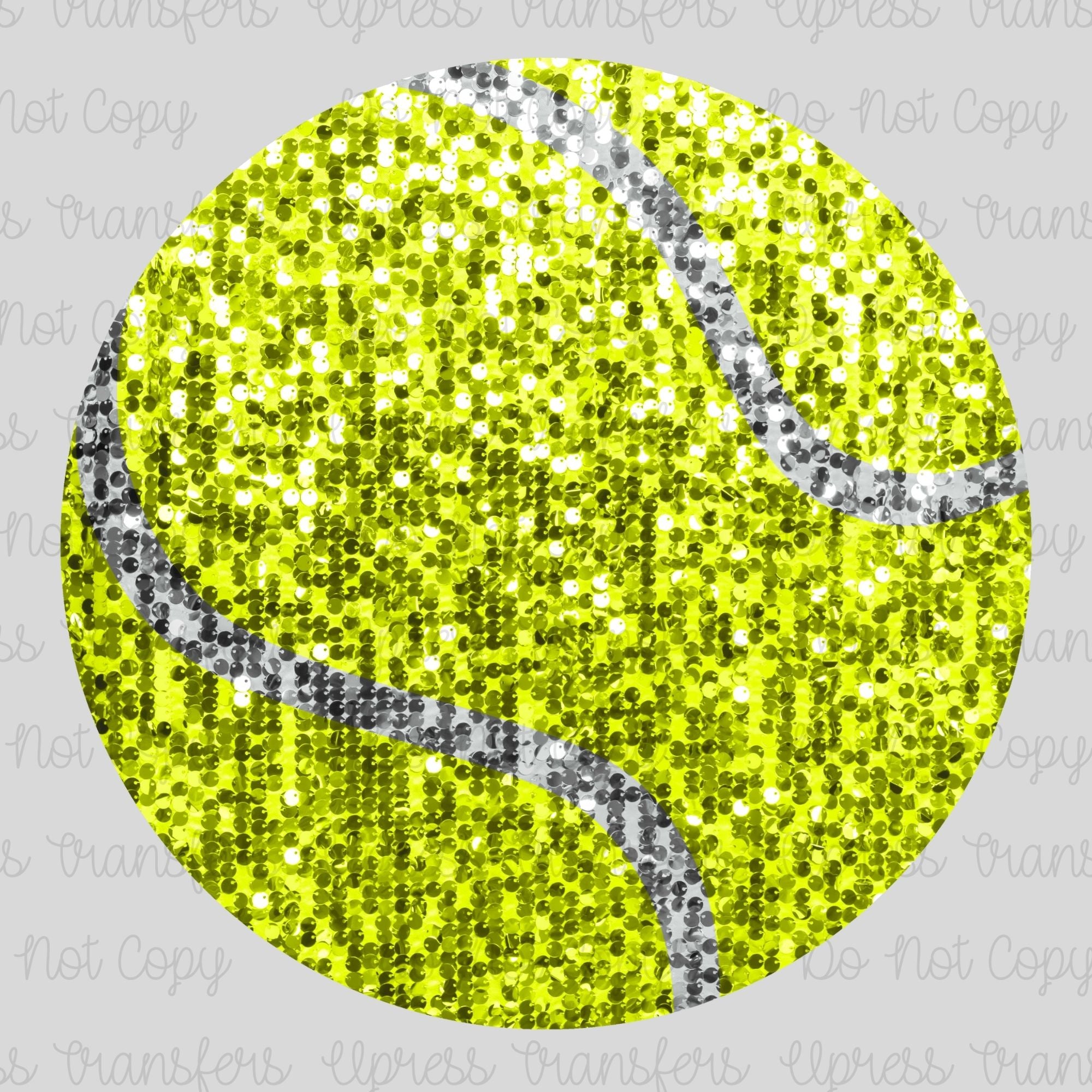 Faux Sequin Tennis Ball