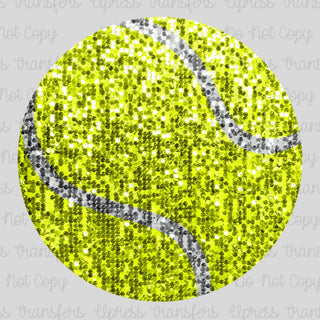Faux Sequin Tennis Ball