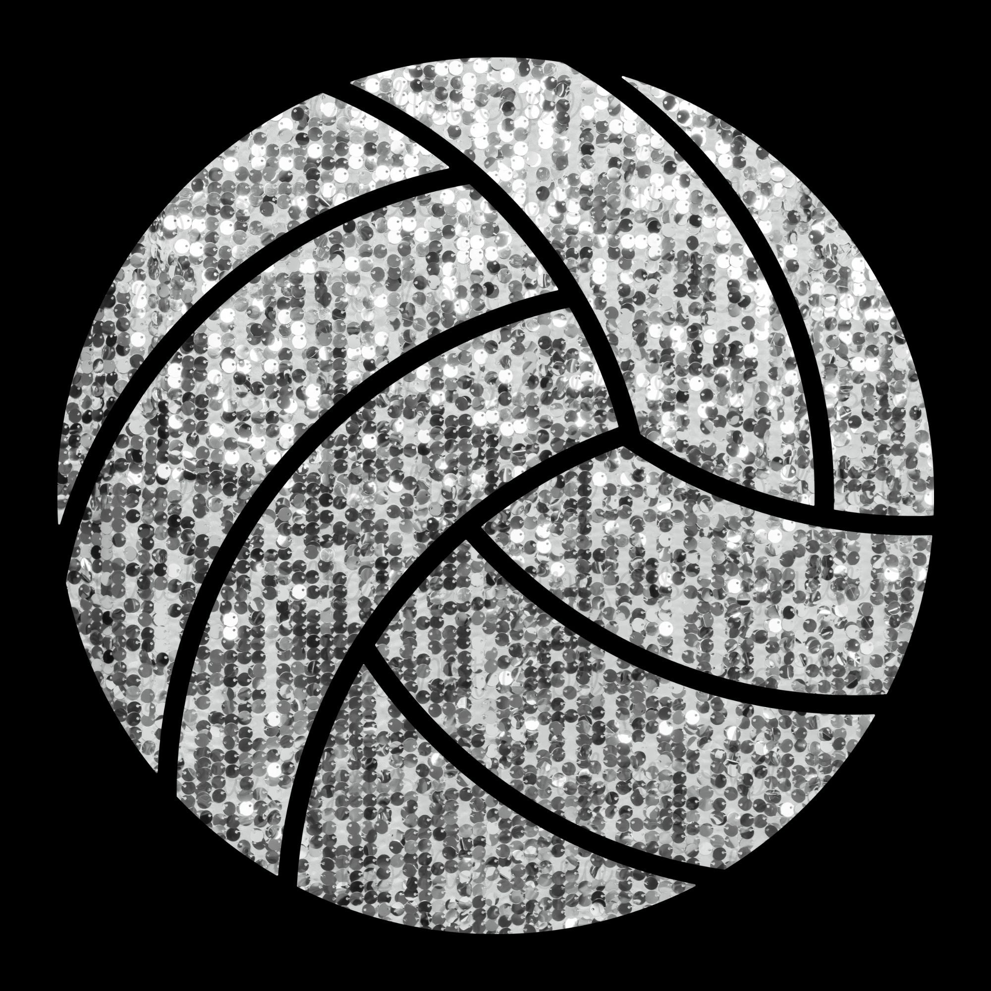 Faux Sequin Volleyball