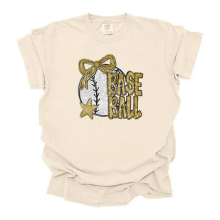 Faux Sequins Baseball Gold