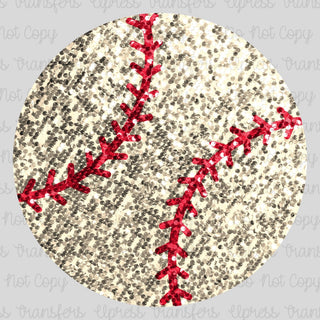 Faux Sequins Baseball