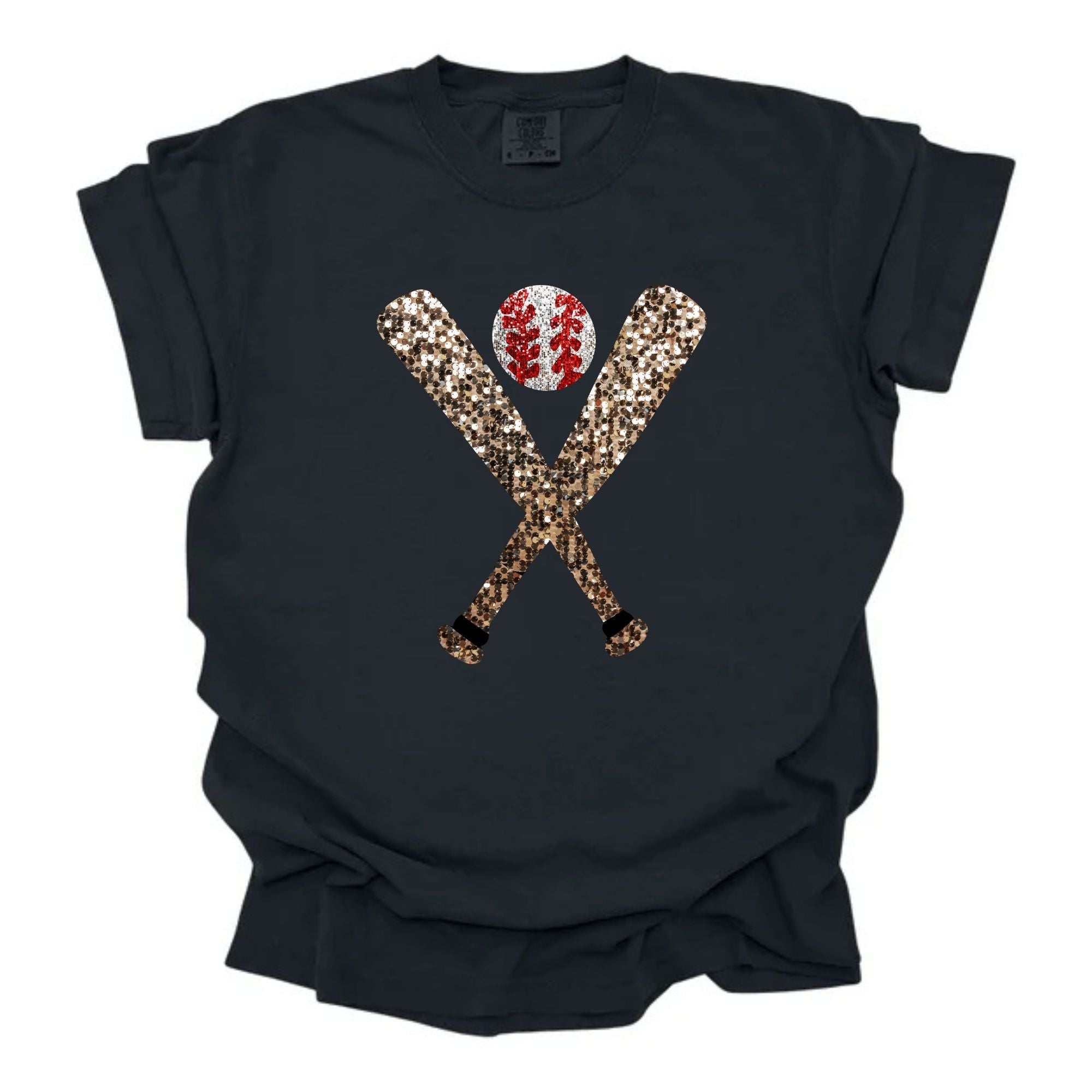Faux Sequins Baseball and Bats