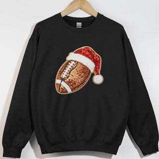 Faux Sequins Santa Football