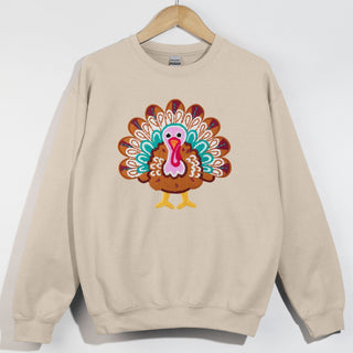 Faux Stitched Colorful Turkey