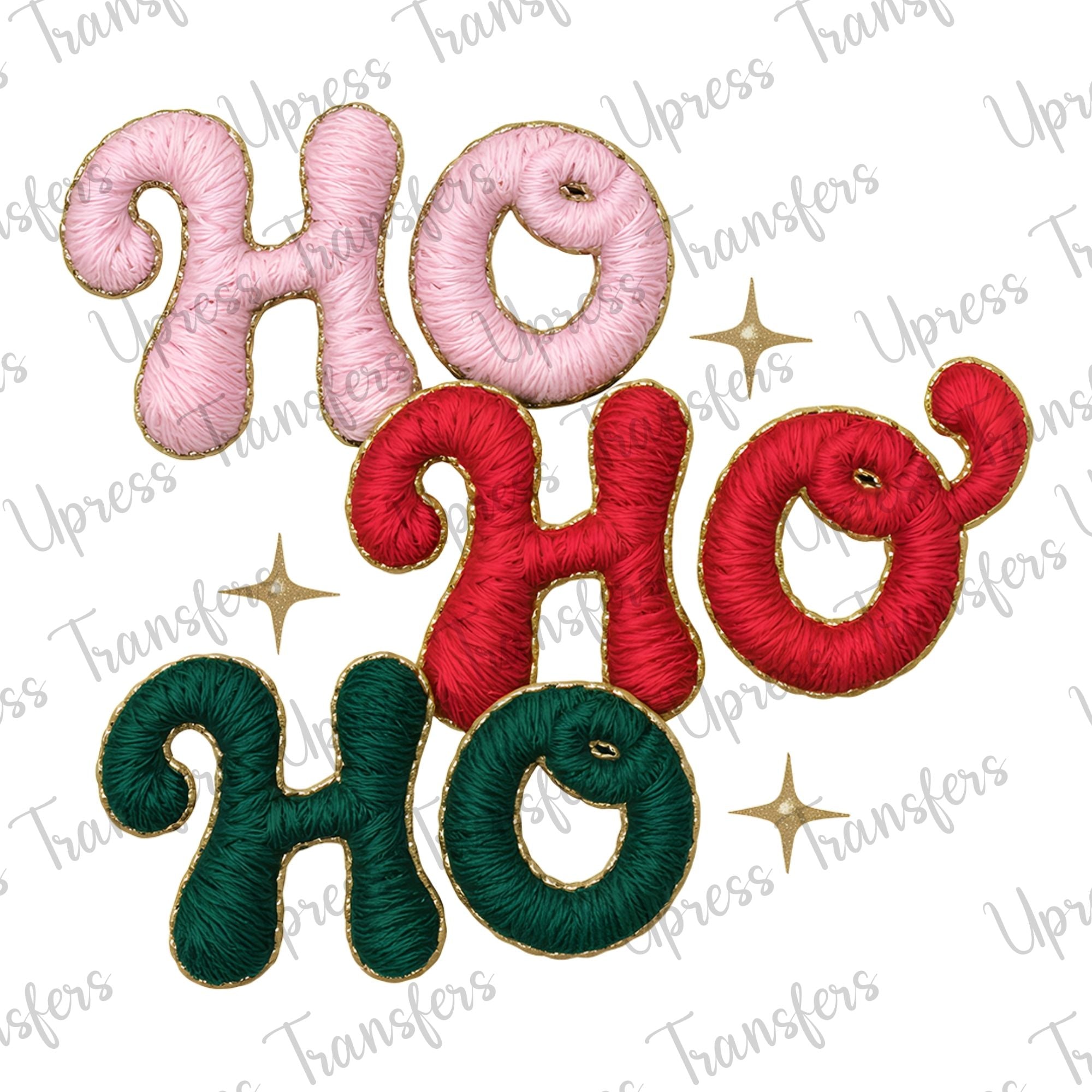 Faux Stitches Ho Ho Ho